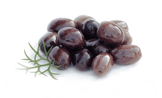 Natural spiced black olives "Leccino" in extra virgin olive oil